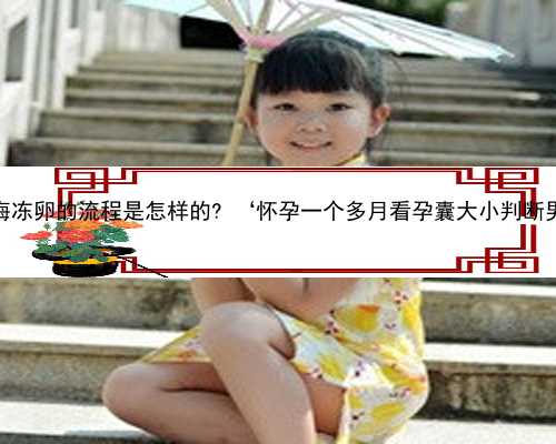 上海高龄代孕 上海冻卵的流程是怎样的? ‘怀孕一个多月看孕囊大小判断男孩女